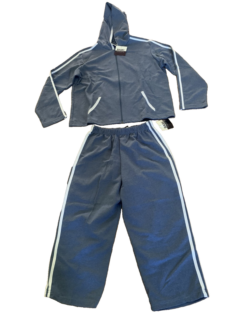 NWT BASIC CONCEPTS WOMENS ACTIVEWEAR JOGGER SET SZ XL BLUE ZIP HOODIE AND SWEATS